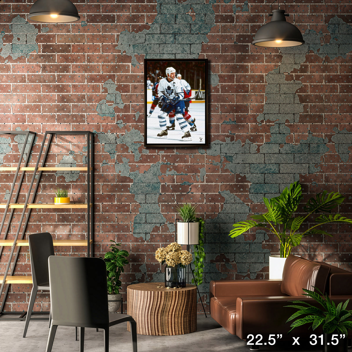 Doug Gilmour 20x29 Framed Canvas Maple Leafs Action-V – Lifestyle – Frameworth