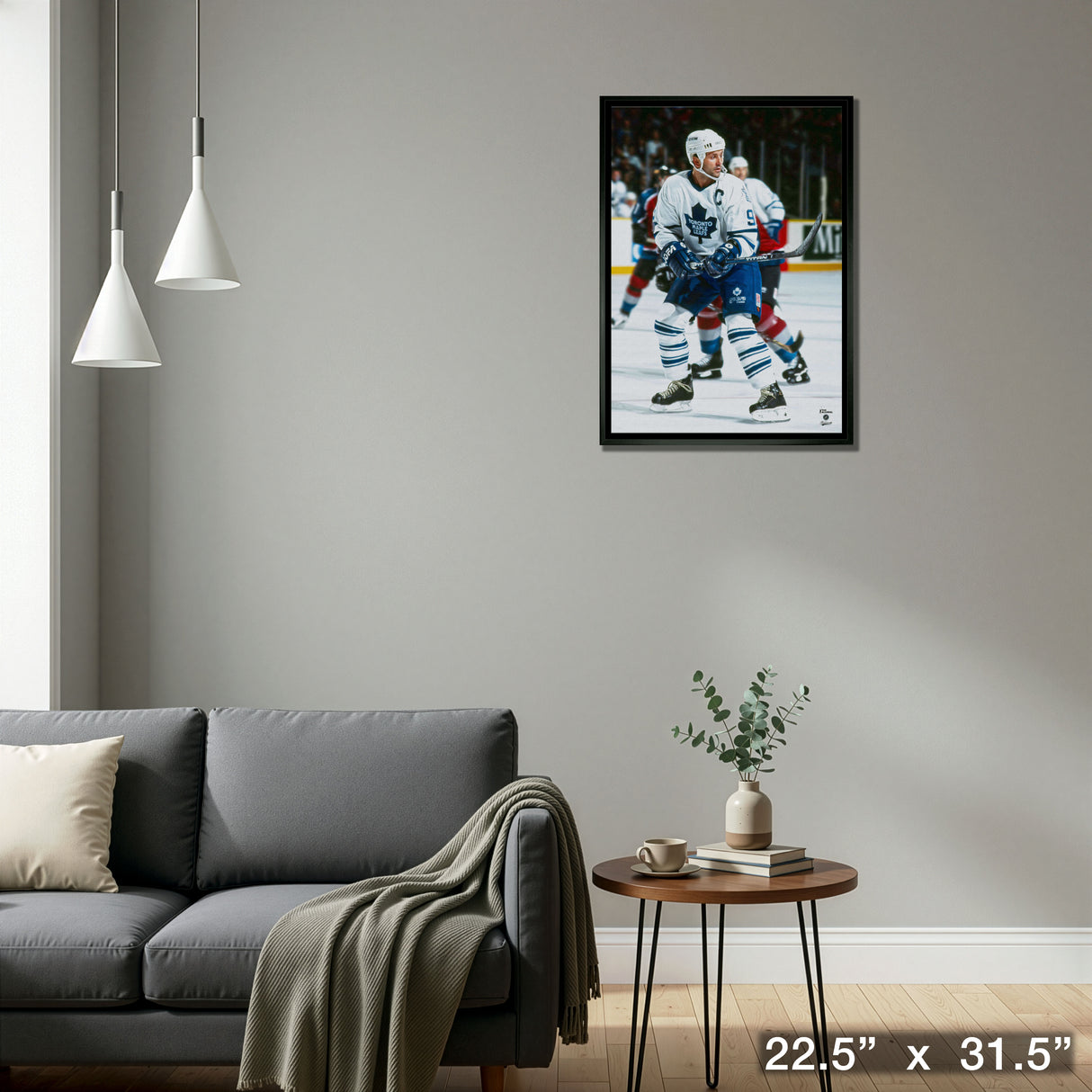 Doug Gilmour 20x29 Framed Canvas Maple Leafs Action-V – Detail – Frameworth