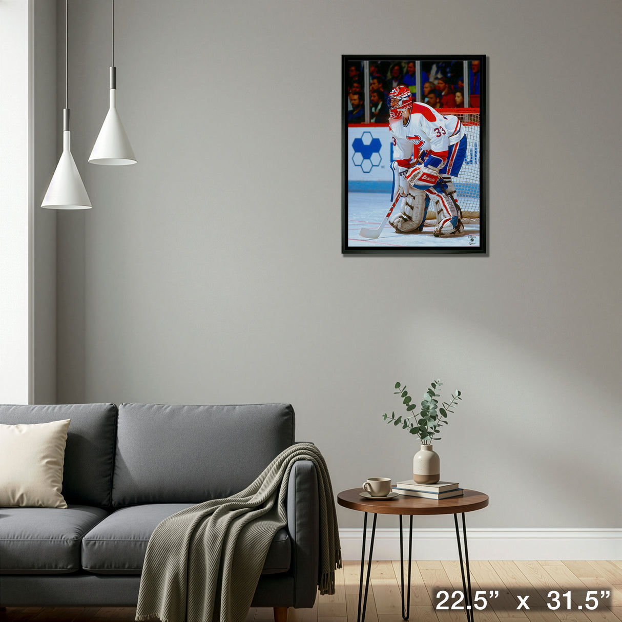 Patrick Roy 20x29 Framed Canvas Canadiens Action-V – Detail – Frameworth