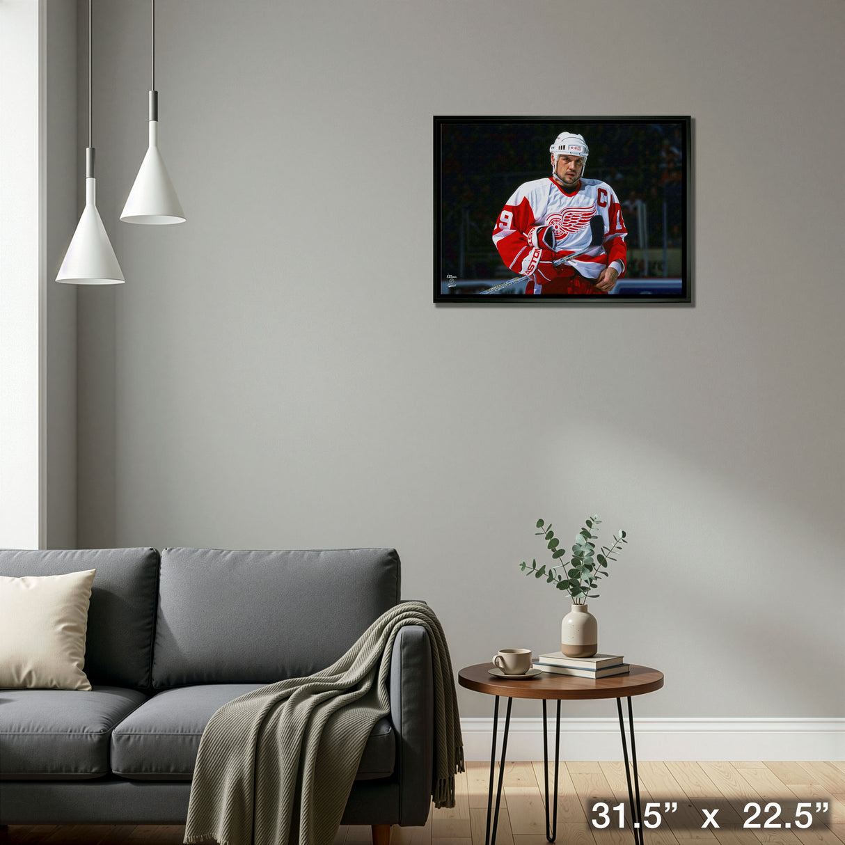 Steve Yzerman 20x29 Framed Canvas Red Wings-H – Detail – Frameworth