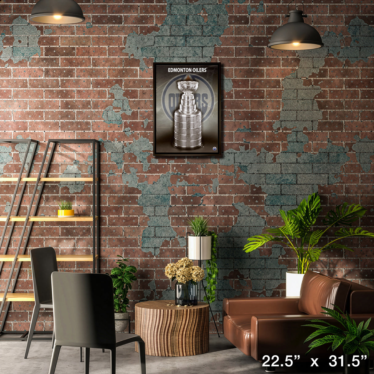 Edmonton Oilers Unsigned 20x29 Framed Canvas Stanley Cup – Lifestyle – Frameworth