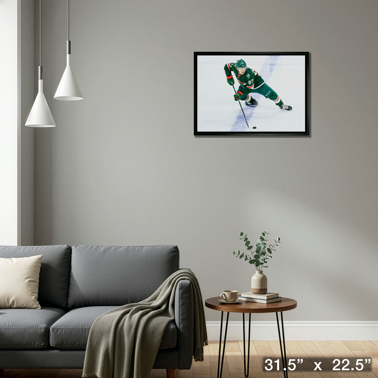 Kirill Kaprizov 20x29 Framed Canvas Wild Skating-H – Detail – Frameworth