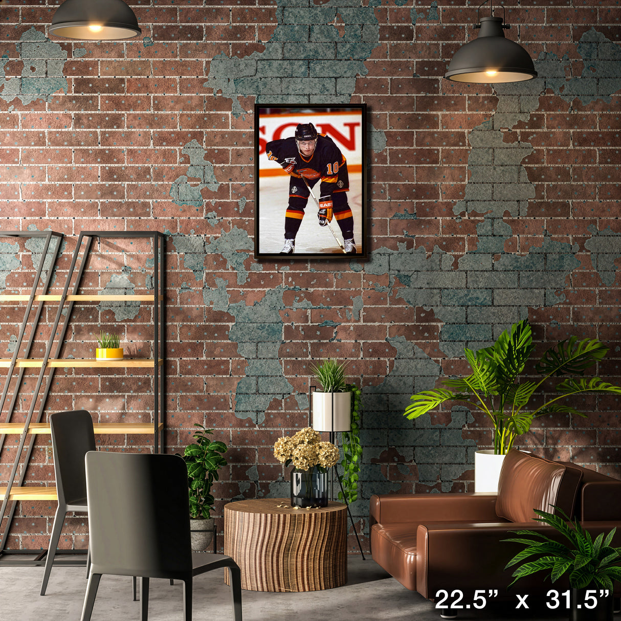 Pavel Bure 20x29 Framed Canvas Canucks Face-Off-V – Lifestyle – Frameworth