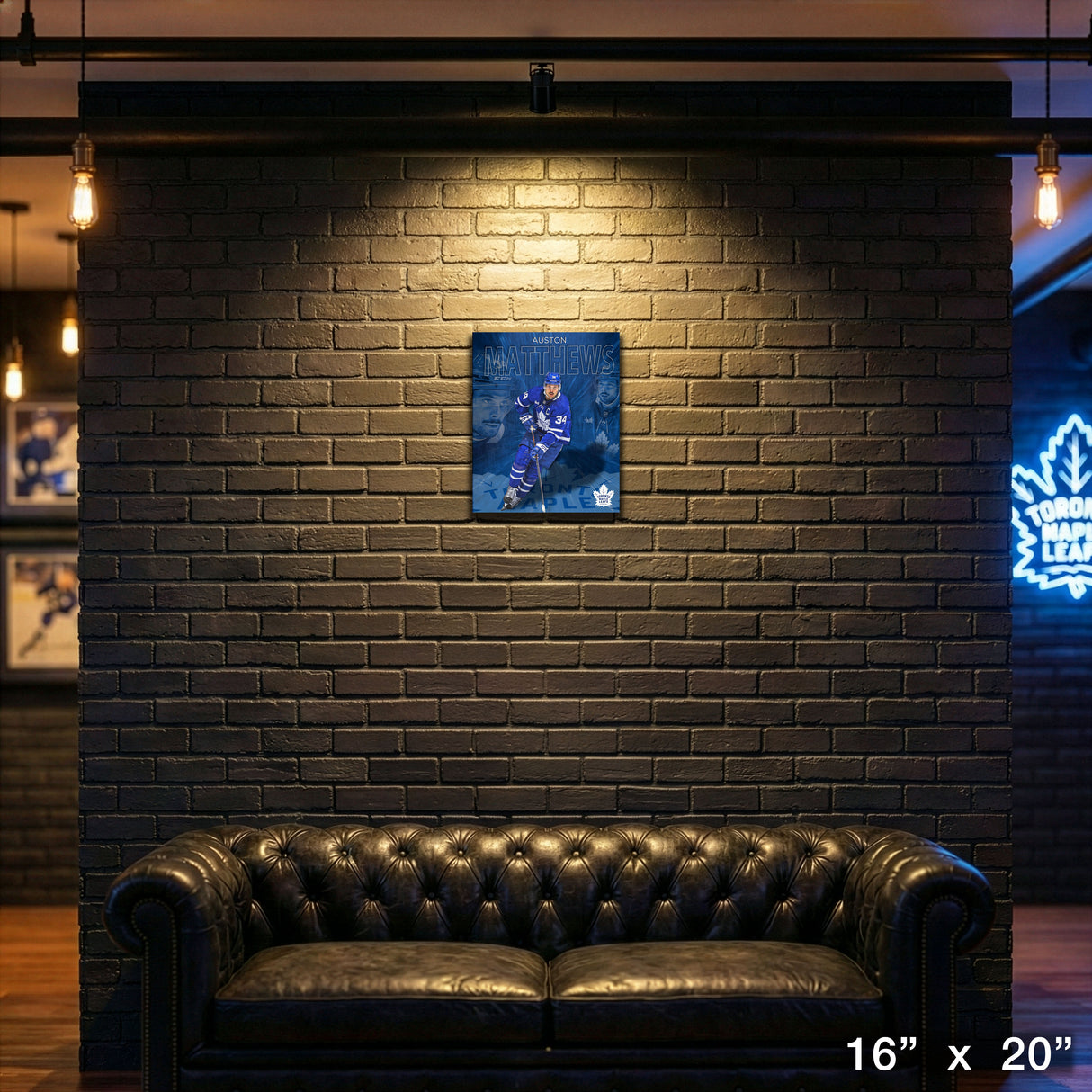 Auston Matthews 16x20 Canvas Collage Maple Leafs-V – View 4 – Frameworth