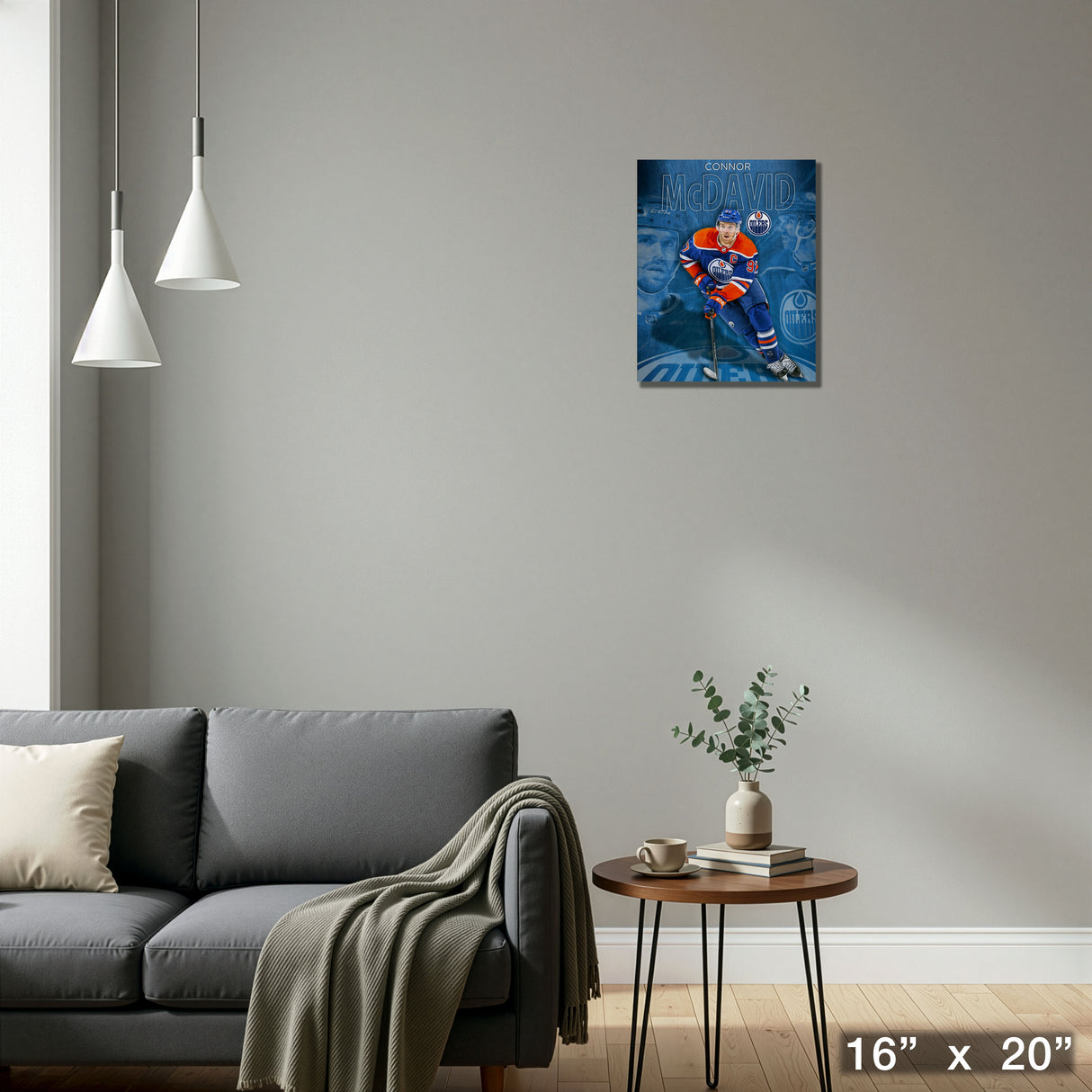 Connor McDavid 16x20 Canvas Collage Oilers-V – Detail – Frameworth