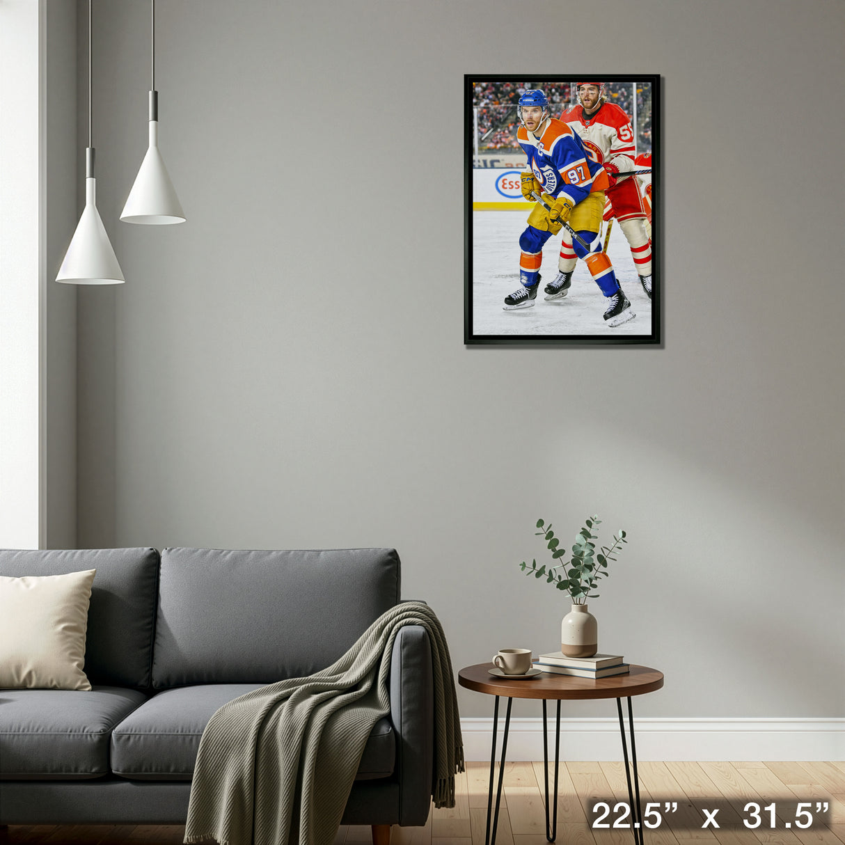 Connor McDavid Framed 20x29 Canvas Oilers 2023 Heritage Classic-V – Detail – Frameworth