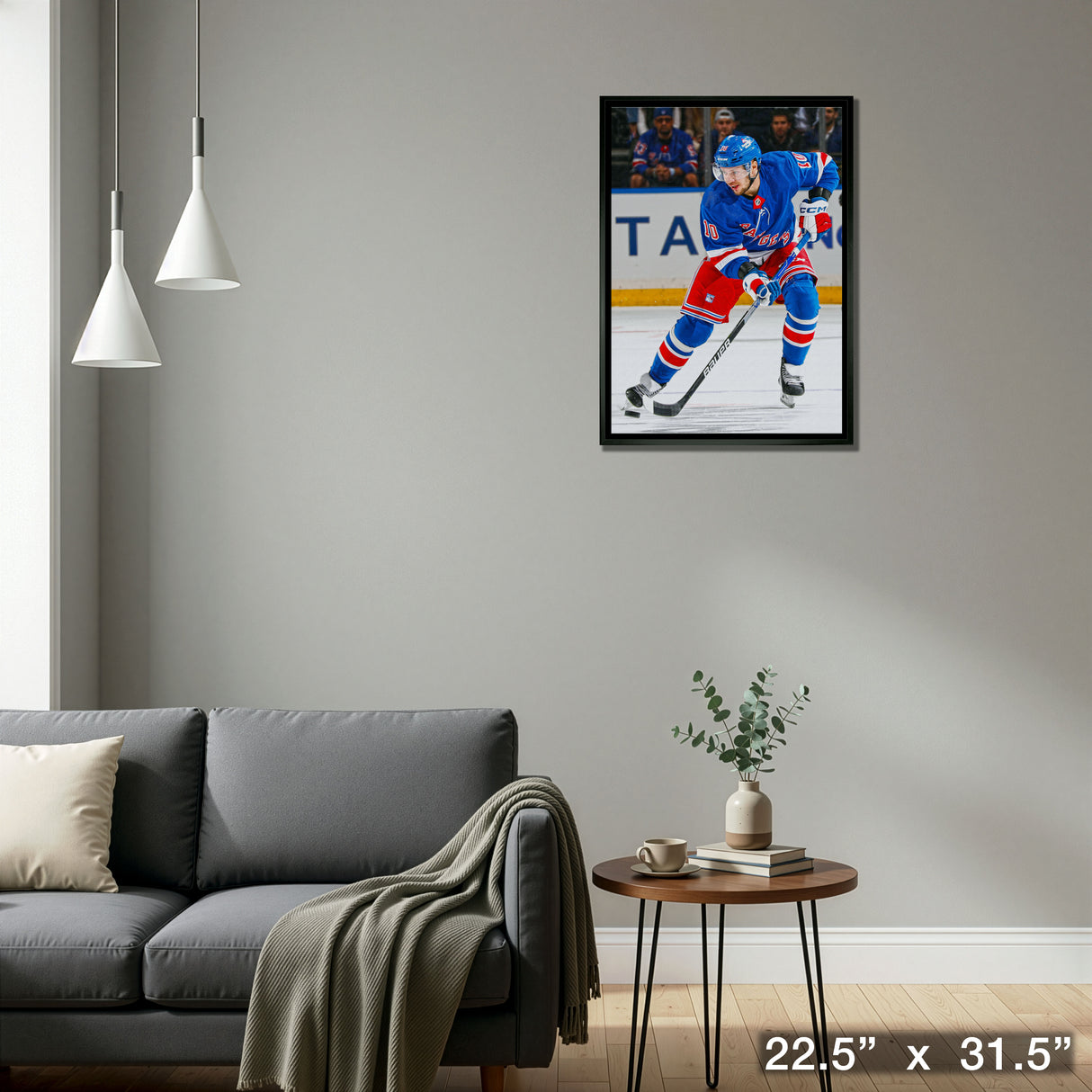 Artemi Panarin Framed 20x29 Canvas Rangers Action-V – Detail – Frameworth