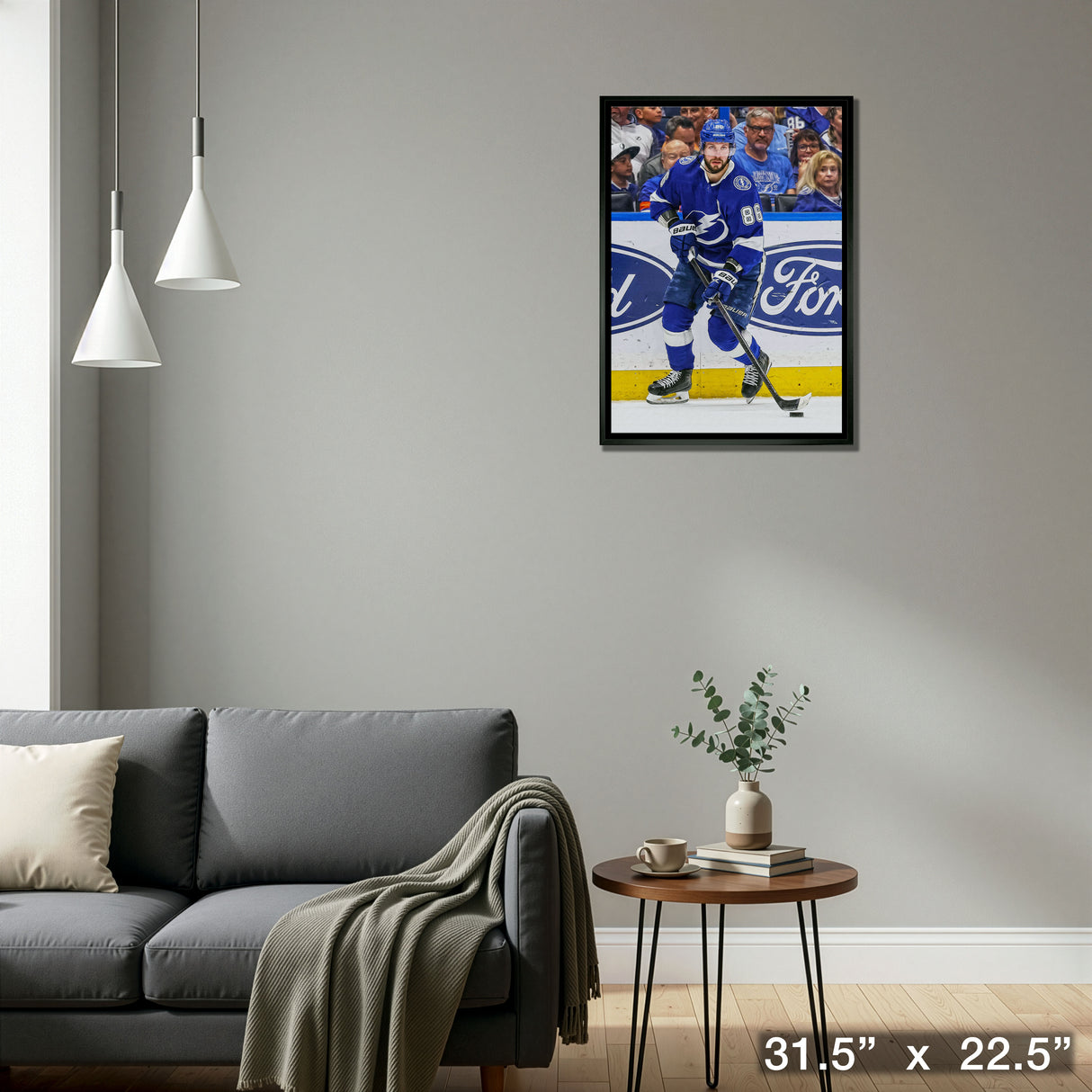 Nikita Kucherov Framed 20x29 Canvas Lightning Action-H – Detail – Frameworth