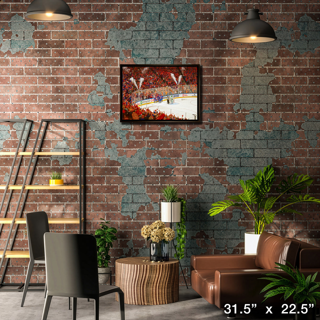 Edmonton Oilers 20x29 Framed Canvas Conference Final Celebration – Lifestyle – Frameworth