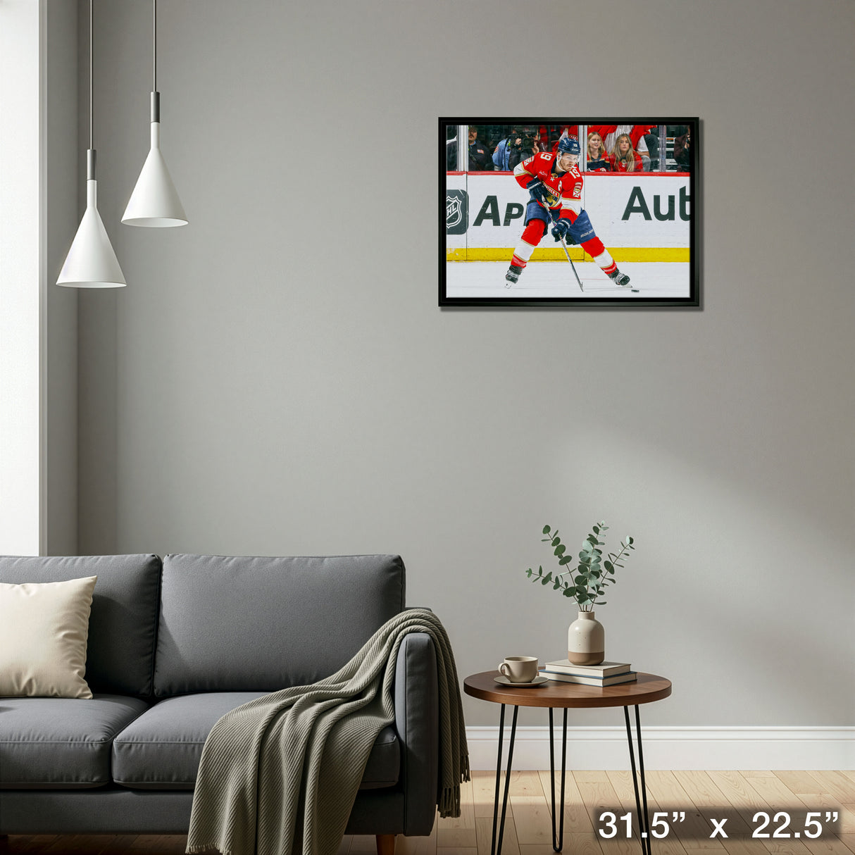 Matthew Tkachuk 20x29 Framed Canvas Panthers – Detail – Frameworth