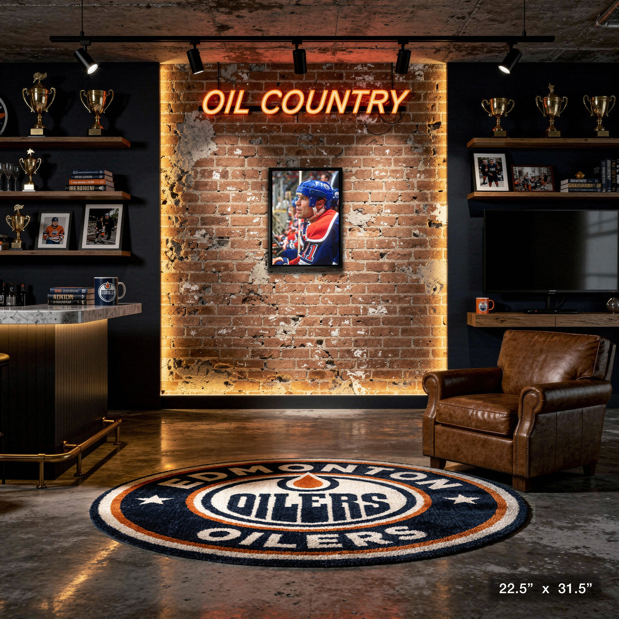 Mark Messier 20x29 Framed Canvas Edmonton Oilers – View 4 – Frameworth