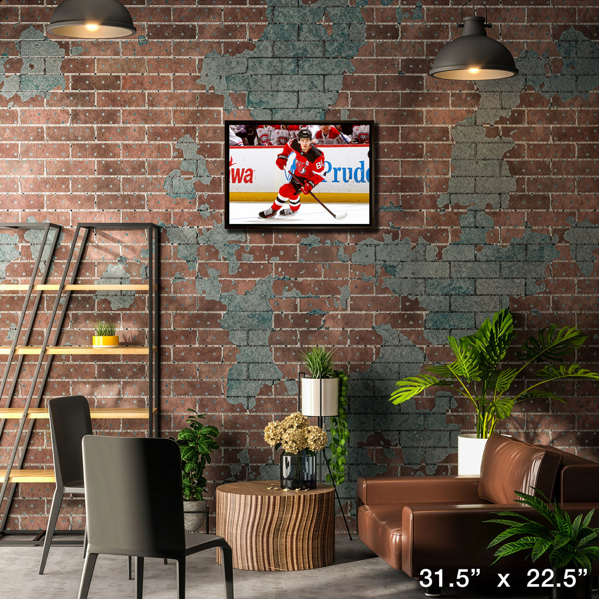 Jack Hughes 20x29 Framed Canvas New Jersey Devils – Lifestyle – Frameworth