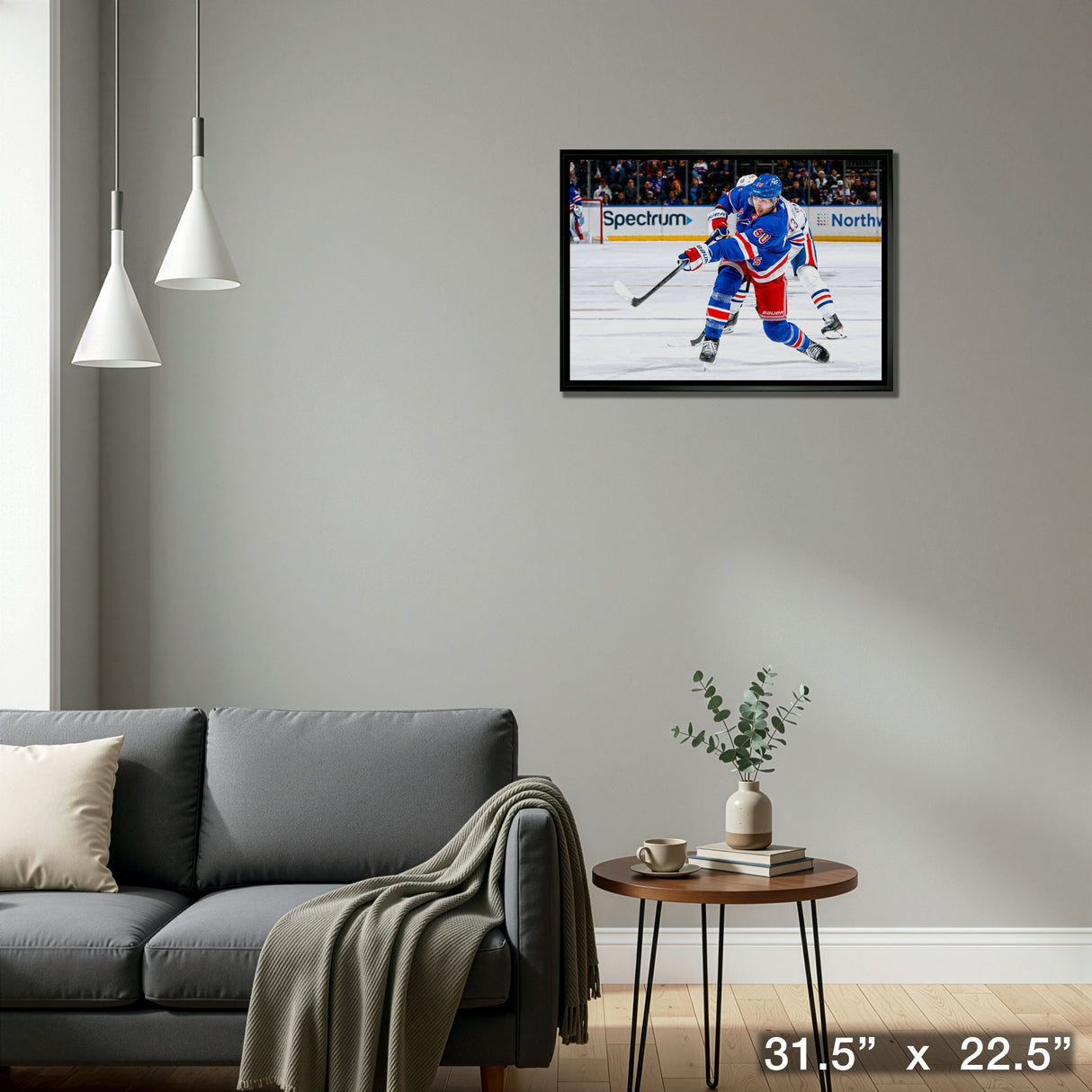 Will Cuylle 20x29 Framed Canvas New York Rangers – Detail – Frameworth
