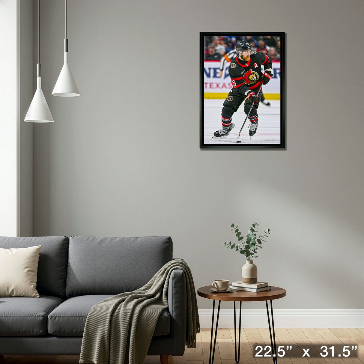 Claude Giroux 20x29 Framed Canvas Ottawa Senators – Detail – Frameworth