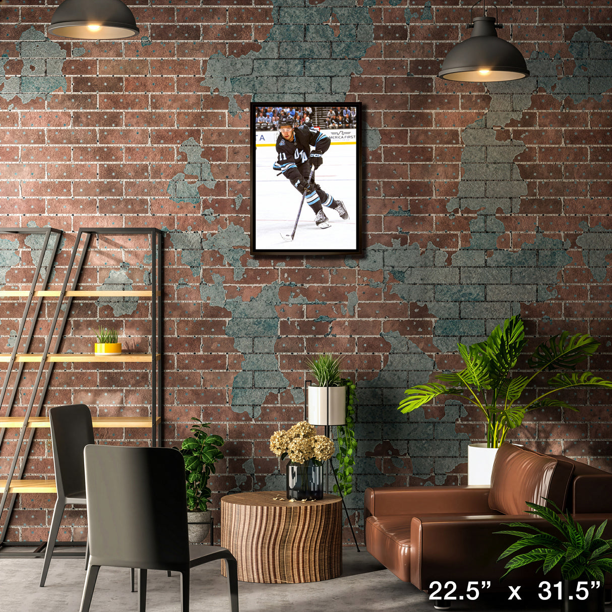 Dylan Guenther 20x29 Framed CanvasUtah Mammoth – Lifestyle – Frameworth