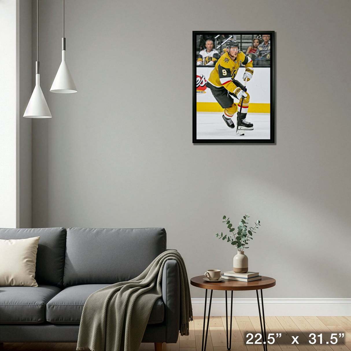 Jack Eichel 20x29 Framed Canvas Vegas Golden Knights – Detail – Frameworth