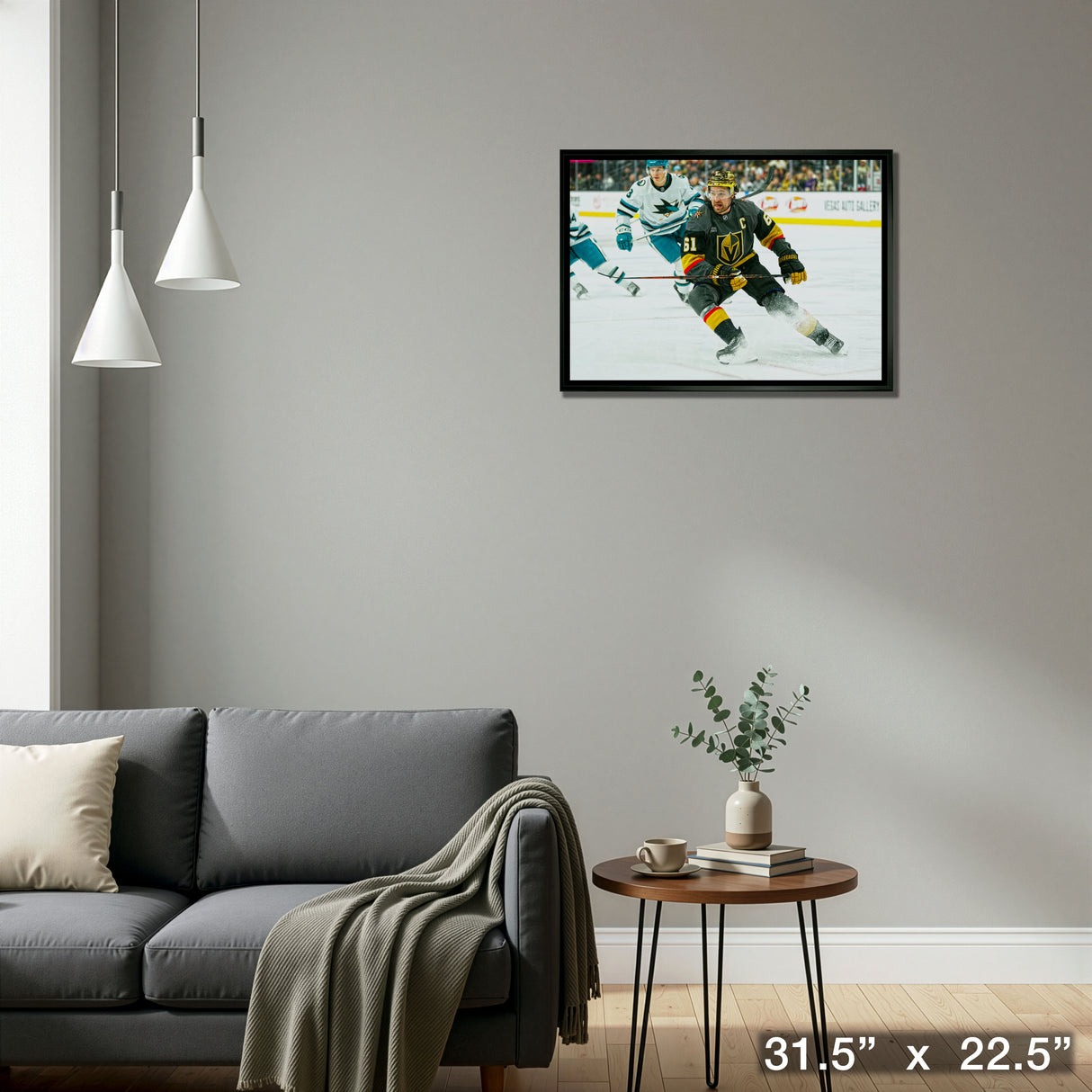 Mark Stone 20x29 Framed Canvas Vegas Golden Knights – Detail – Frameworth