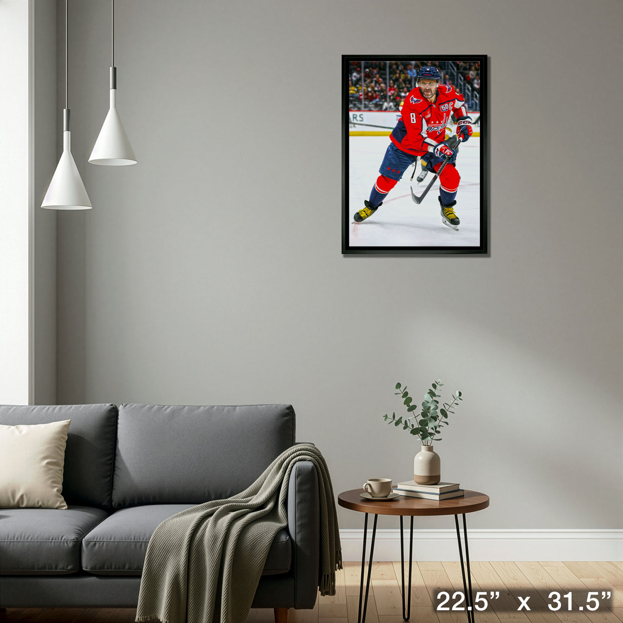 Alexander Ovechkin 20x29 Framed Canvas Washington Capitals – Detail – Frameworth