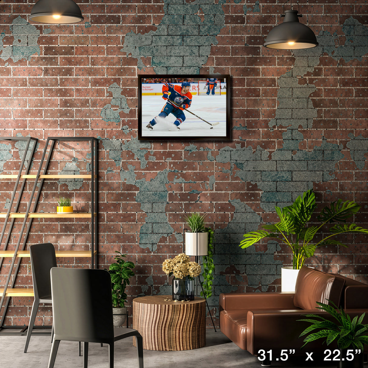 Connor McDavid 20x29 Framed Canvas Oilers 2025 Playoffs – Lifestyle – Frameworth