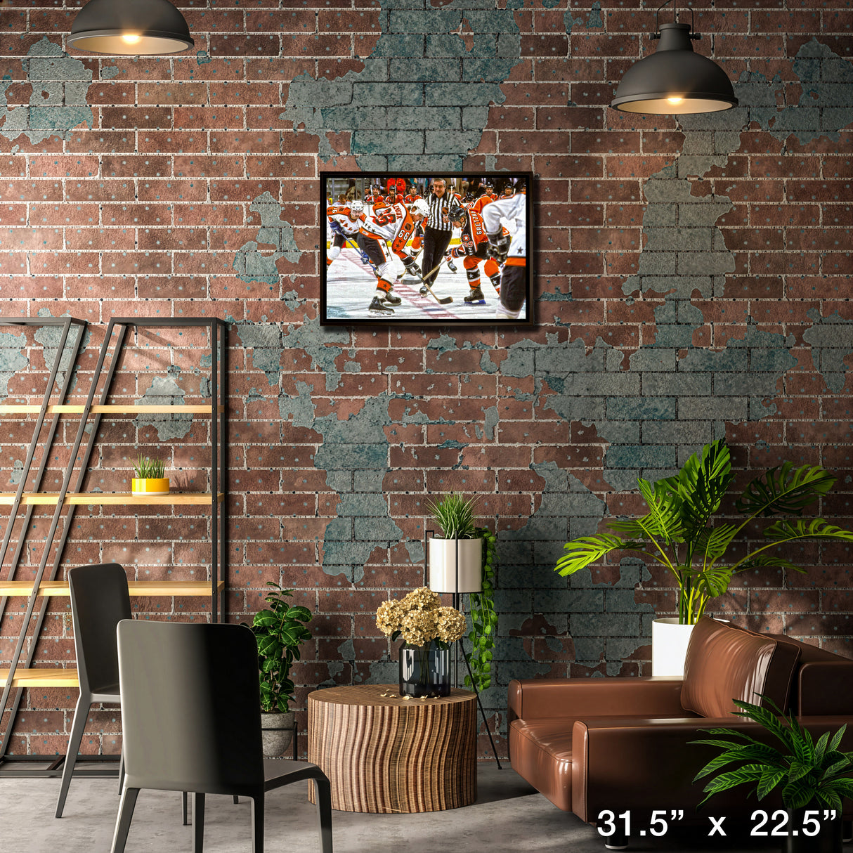 Wayne Gretzky and Mario Lemieux 20x29 Canvas Framed All-Star – Lifestyle – Frameworth