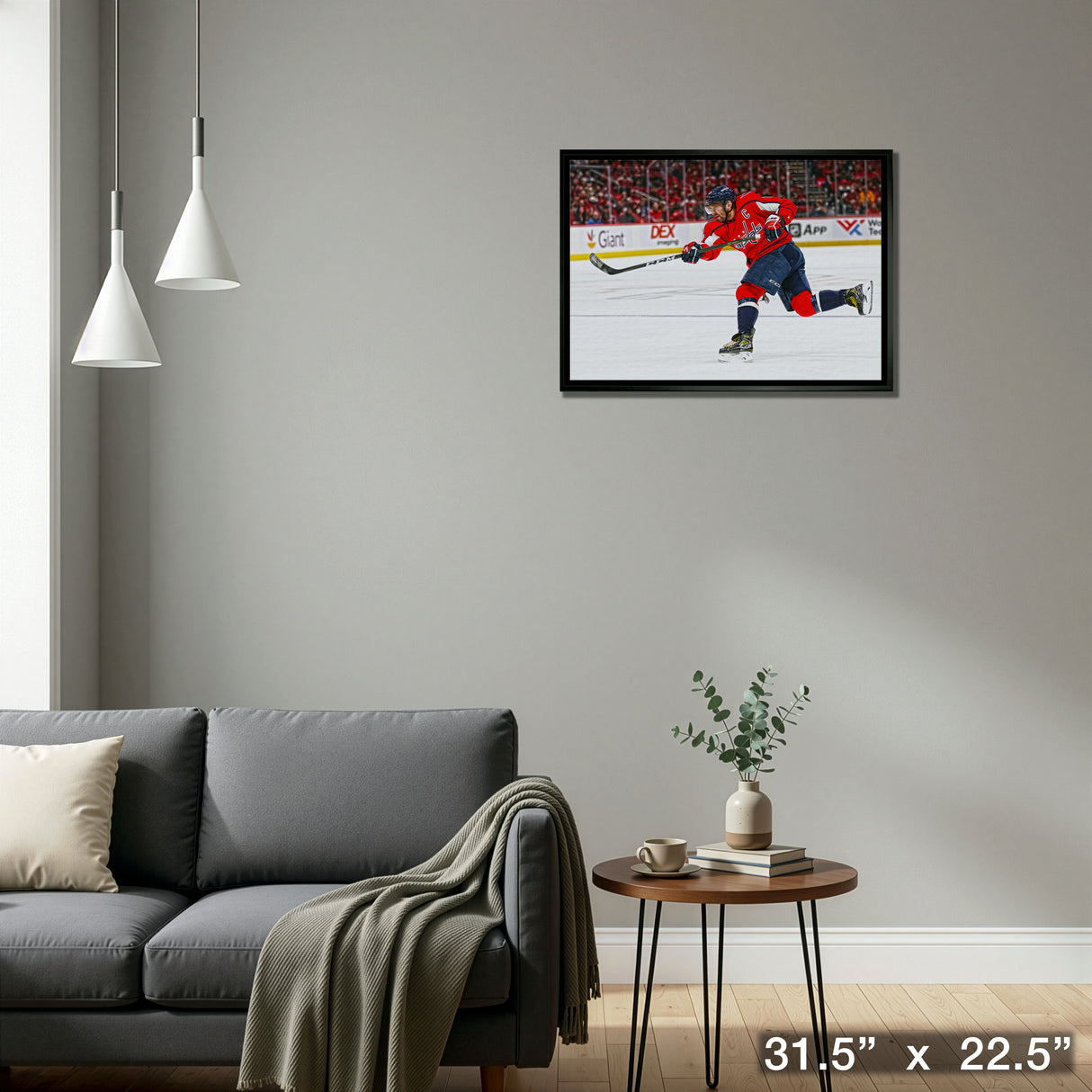 Alexander Ovechkin Washington Capitals Framed 20x29Shooting Canvas – Detail – Frameworth