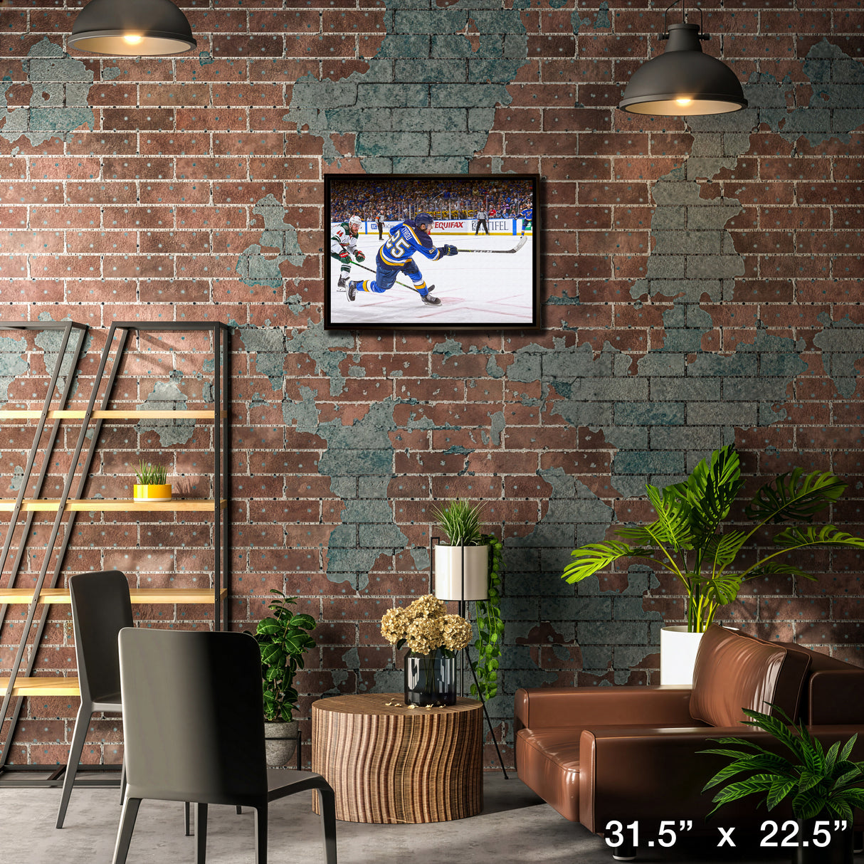 Jordan Kyrou St. Louis Blues Framed 20x29Shooting Canvas – Lifestyle – Frameworth