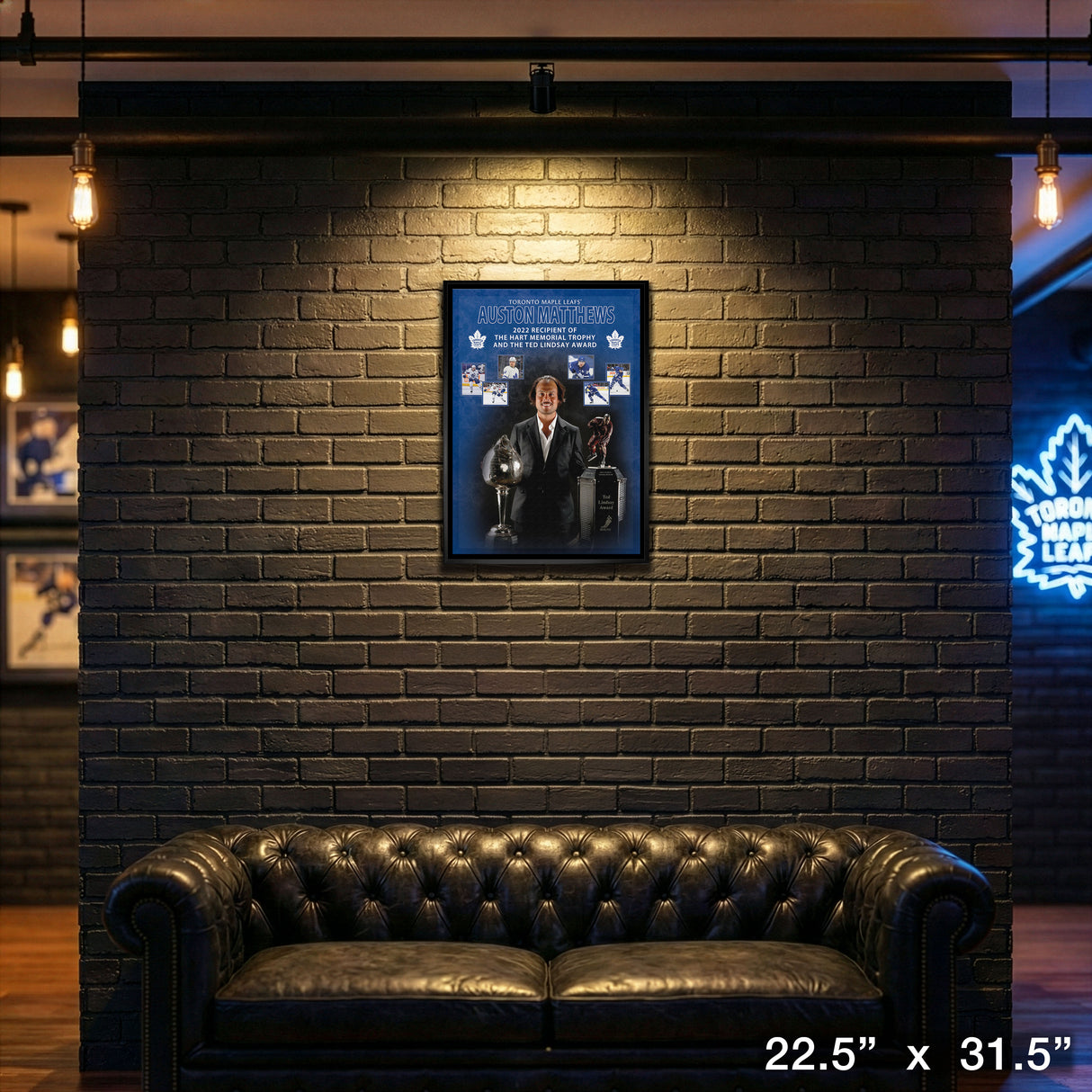 Auston Matthews Framed Toronto Maple Leafs 20x29 2022 Trophy Collage Canvas – View 4 – Frameworth