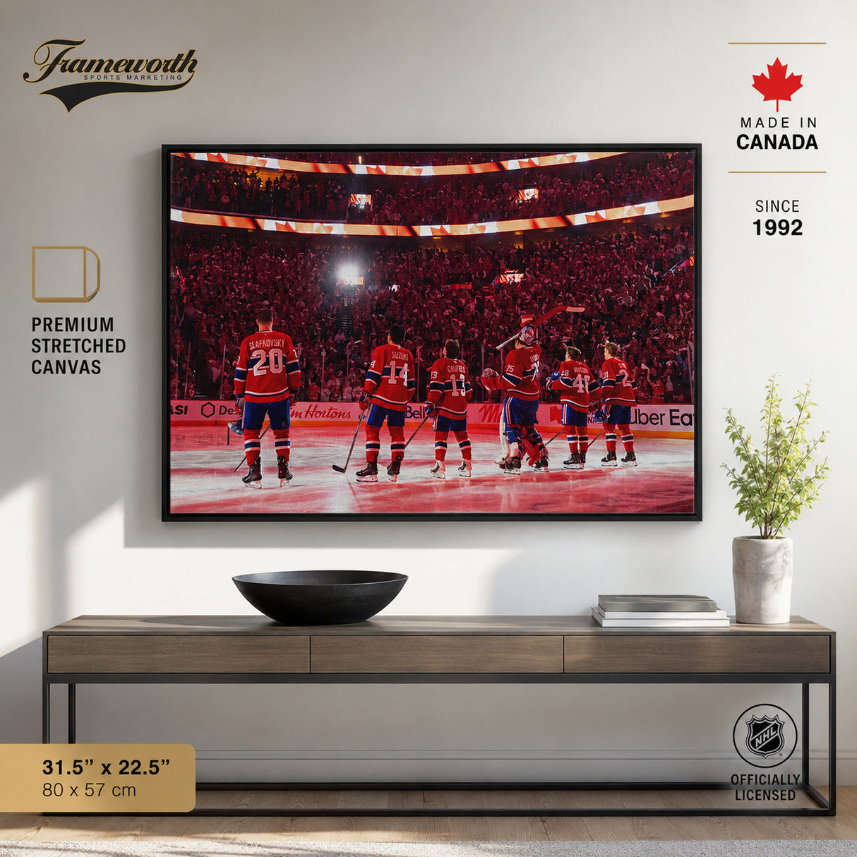 Montreal Canadiens 2026 NHL Playoffs Canvas — console lifestyle