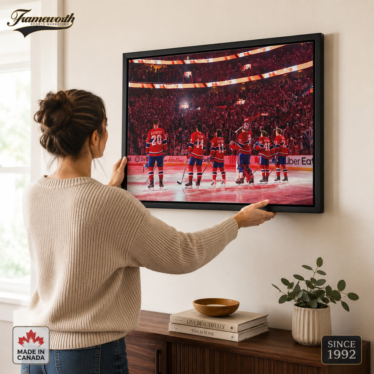 Montreal Canadiens 2026 NHL Playoffs Canvas — wall installation