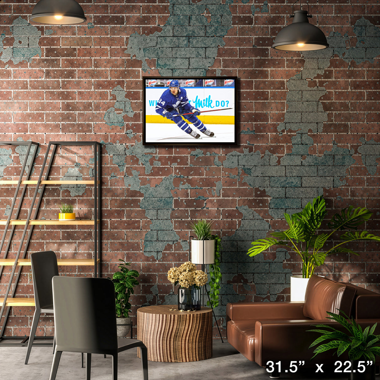 Auston Matthews Toronto Maple Leafs Framed 20x29 Skating Canvas – Lifestyle – Frameworth