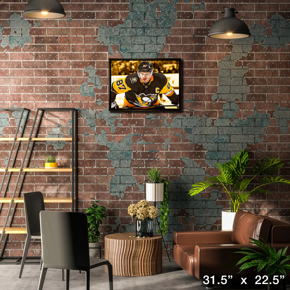 Sidney Crosby Pittsburgh Penguins Framed 20x29 Face-Off Close-Up Canvas – Lifestyle – Frameworth