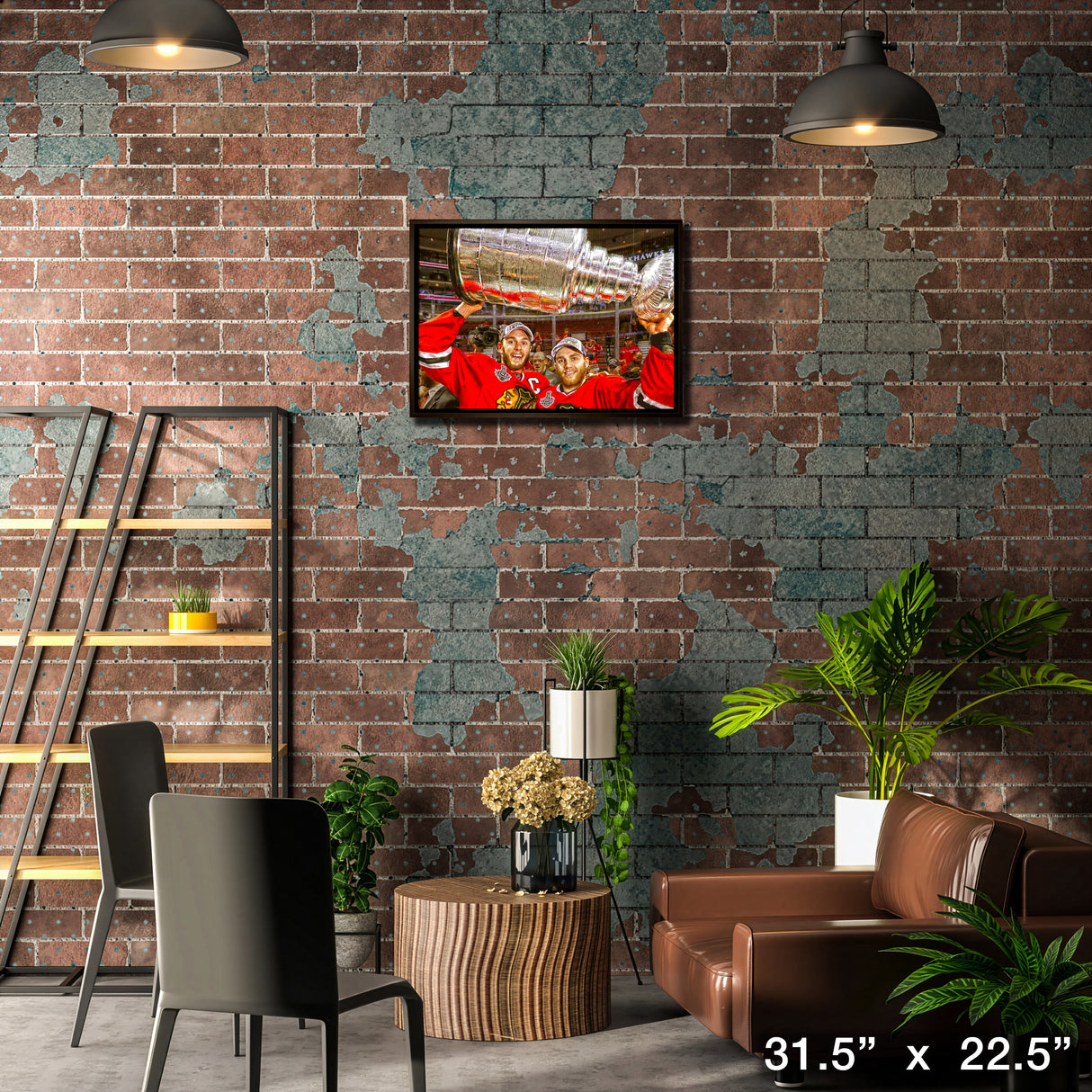 Jonathan Toews & Patrick Kane Chicago Blackhawks Framed 20x29 Lifting Stanley Cup Canvas – Lifestyle – Frameworth
