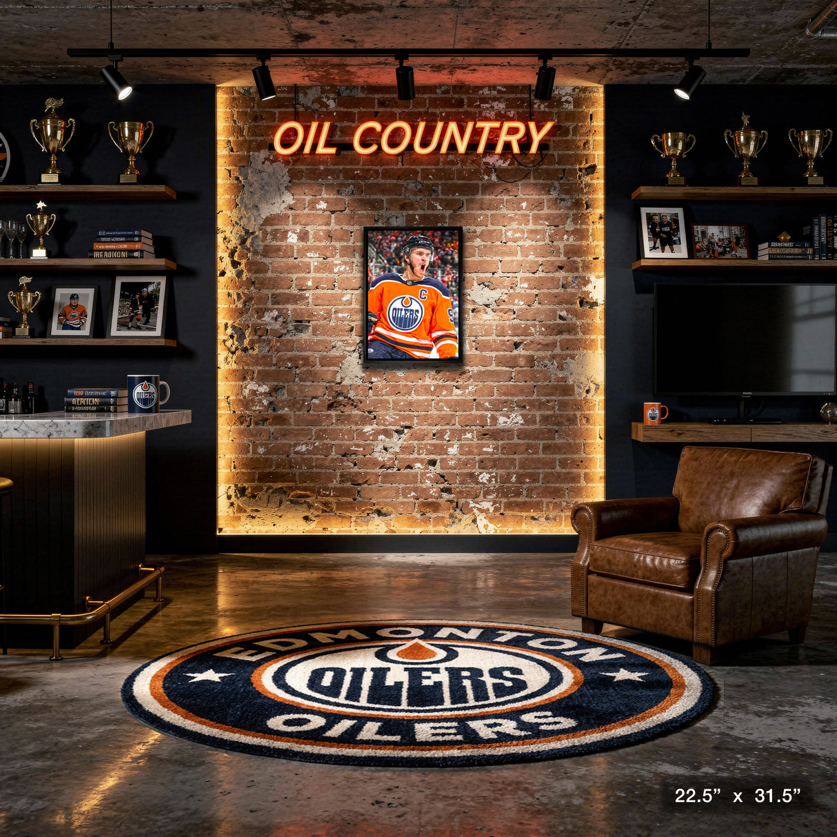 Connor McDavid Edmonton Oilers Framed 20x29 Goal Celebration Close-Up Canvas – View 4 – Frameworth