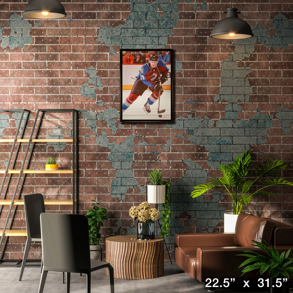 Nathan MacKinnon Colorado Avalanche Framed 20x29 Skating with Puck Canvas – Lifestyle – Frameworth