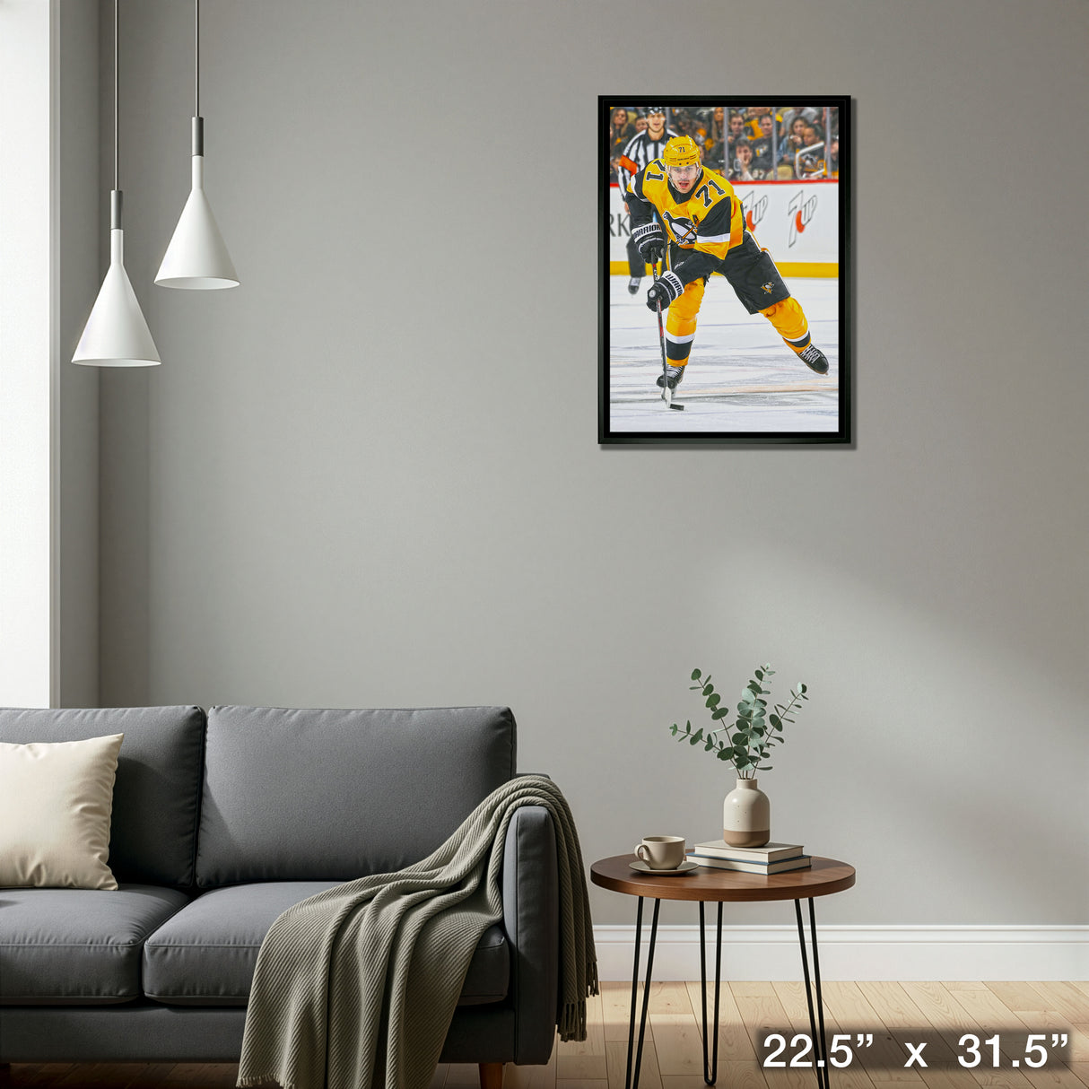 Evgeni Malkin Pittsburgh Penguins Framed 20x29 Skating Canvas – Detail – Frameworth