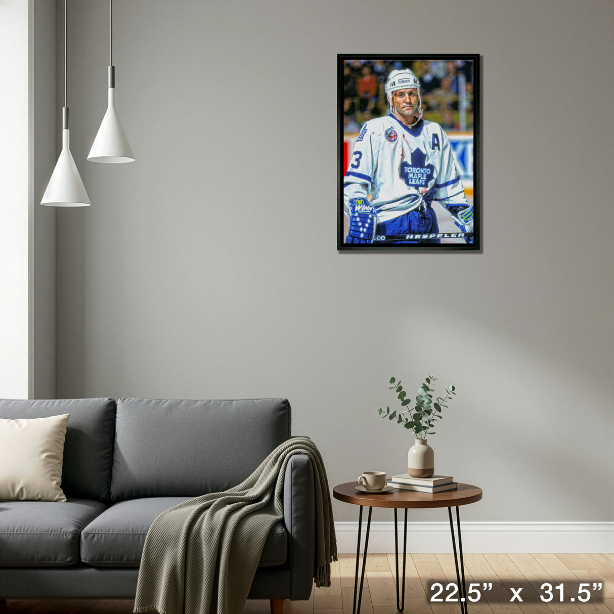 Doug Gilmour Toronto Maple Leafs Framed Canvas Bloody Warrior Canvas – Detail – Frameworth