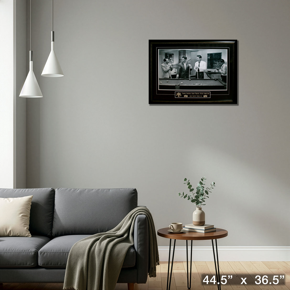 Rat Pack Framed Playing Pool – Detail – Frameworth