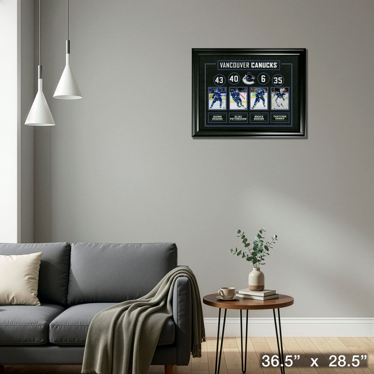 Vancouver Canucks Current Player Best of the Best Framed Collage – Detail – Frameworth