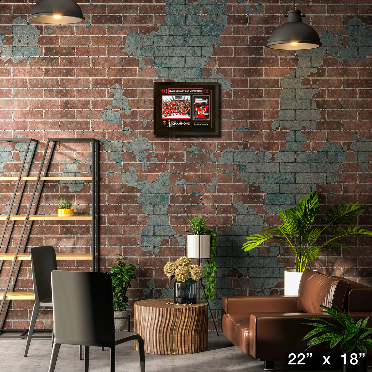 Matthew Tkachuk Florida Panthers 2025 Stanley Cup Champions 18x22" Player Championship Frame – Lifestyle – Frameworth