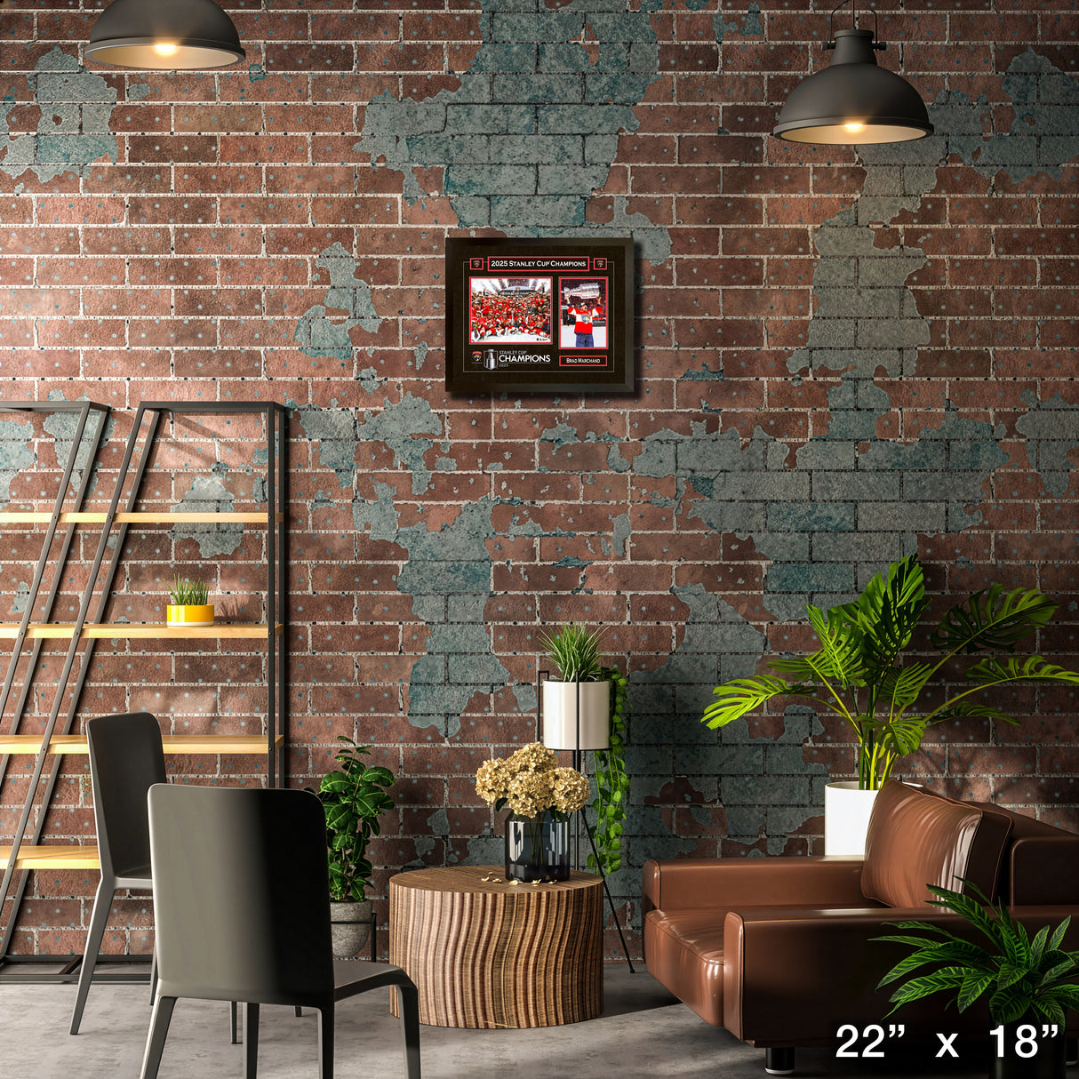 Brad Marchand Florida Panthers 2025 Stanley Cup Champions 18x22" Player Championship Frame – Lifestyle – Frameworth