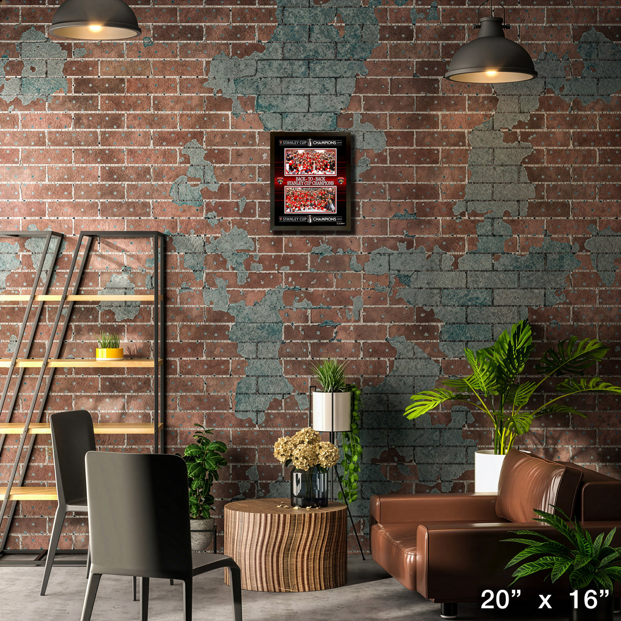 Florida Panthers 2025 Stanley Cup Champions 18x22 Back to Back Frame – Lifestyle – Frameworth