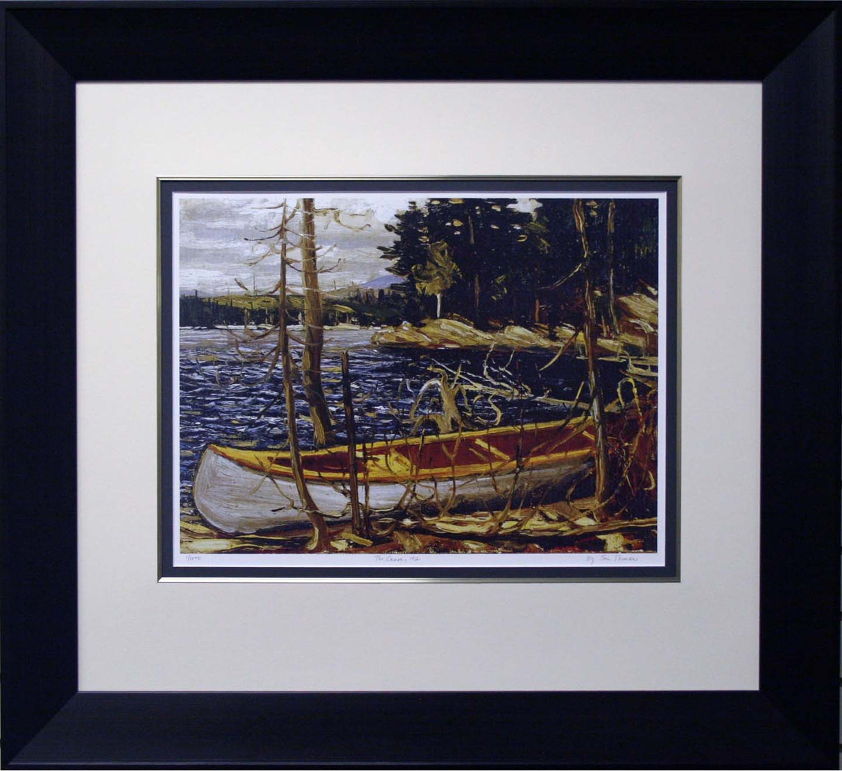 The Canoe 1912 Framed By Tom Thomson