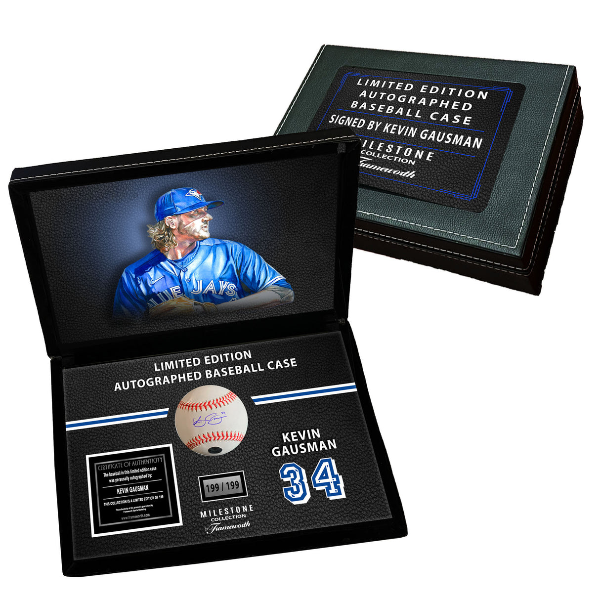 Kevin Gausman Signed Baseball in a Toronto Blue Jays Deluxe Case- AUCTION