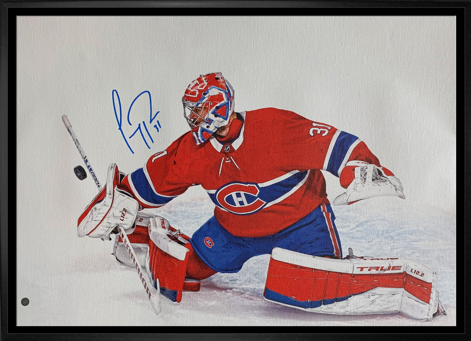 Carey Price Signed Framed 20x29 Montreal Canadiens Spotlight Save Canvas