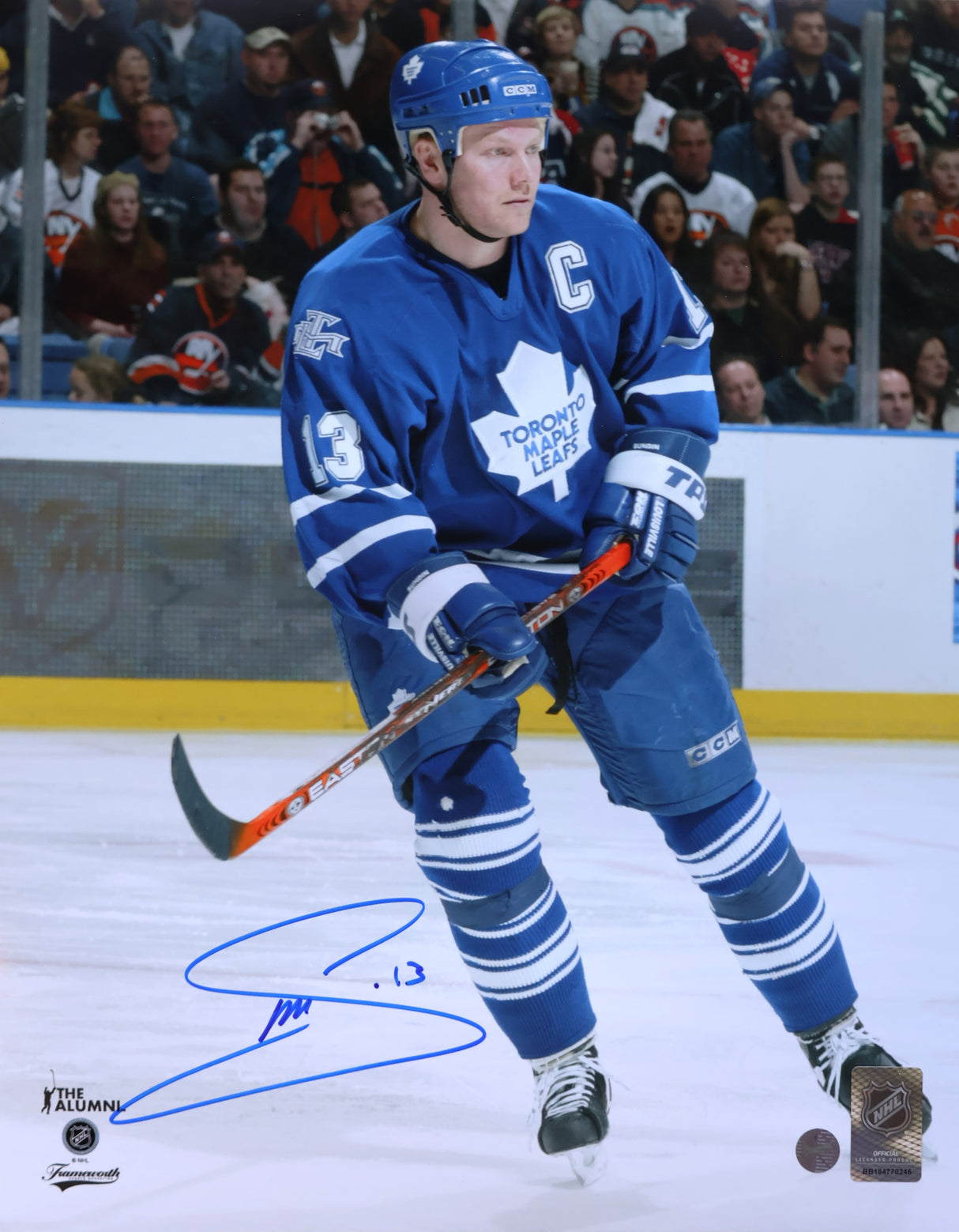 Mats Sundin Signed 11x14 Photo Toronto Maple Leafs Player Action