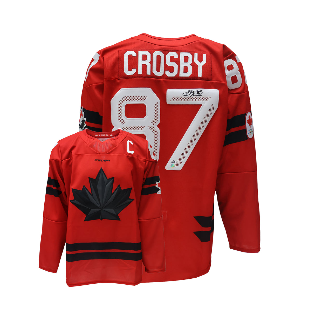 Sidney Crosby Signed Hockey Canada 2026 Red Bauer Semi-Pro Jersey (Limited Edition of 187)