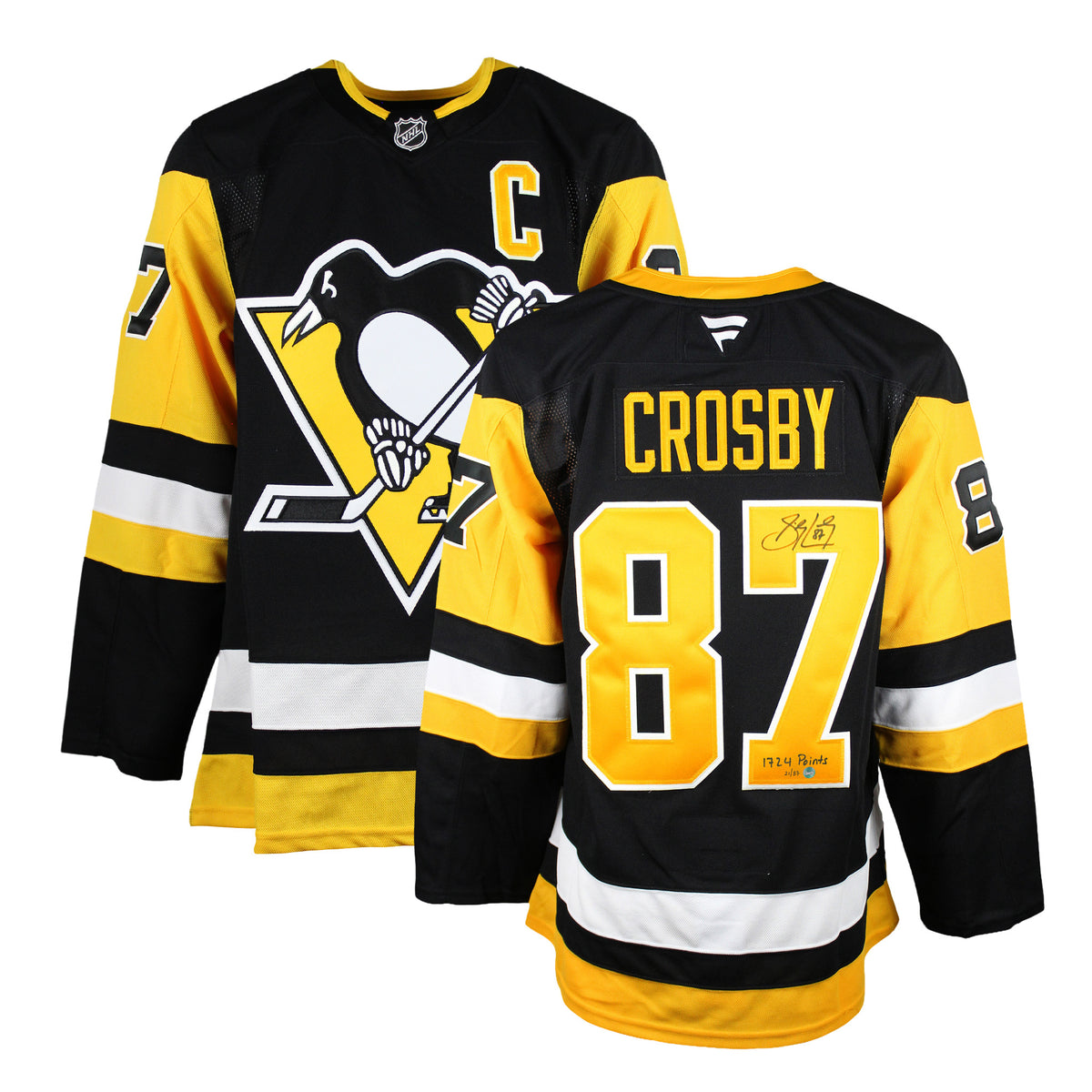 Sidney Crosby Signed Pittsburgh Penguins Fanatics Premium Home Jersey Inscribed 1724 PTS (Limited Edition of 87) - AUCTION
