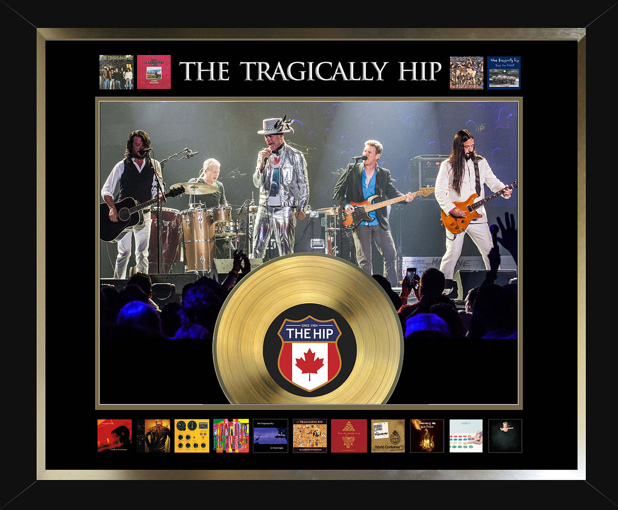 The Tragically Hip Framed Album Collage with Gold LP