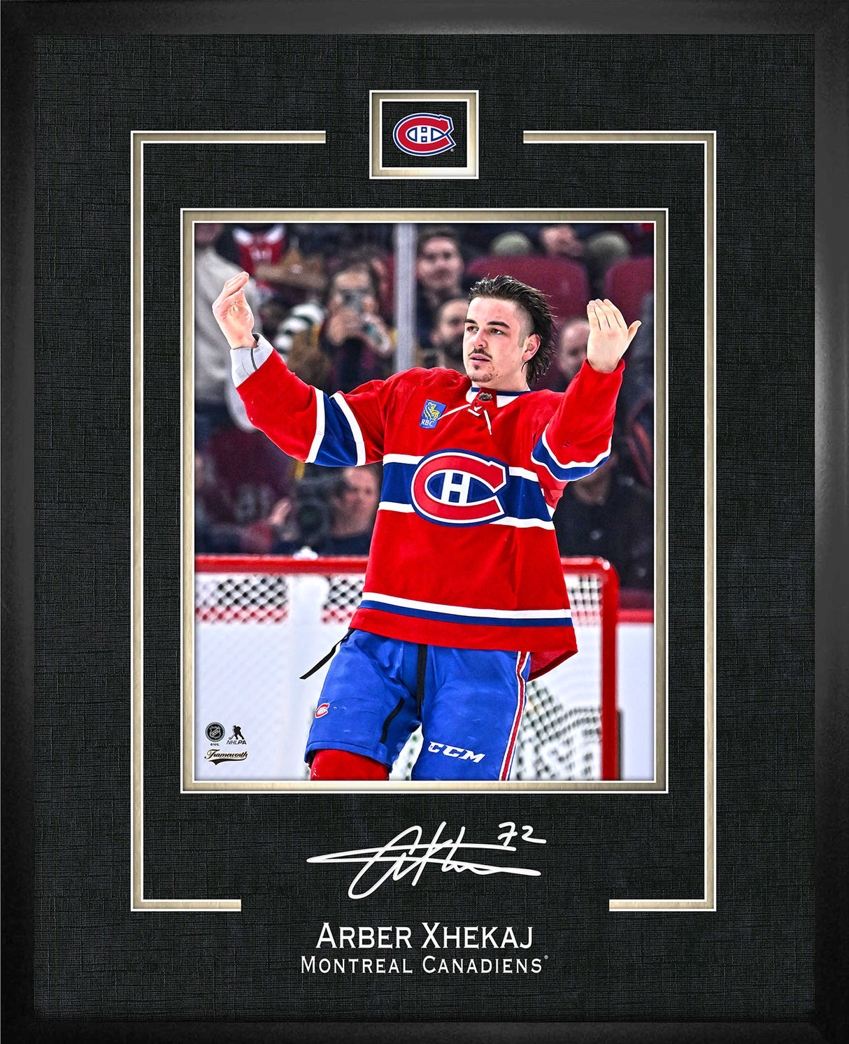 Arber Xhekaj 16x20 Replica Signature Frame Canadiens