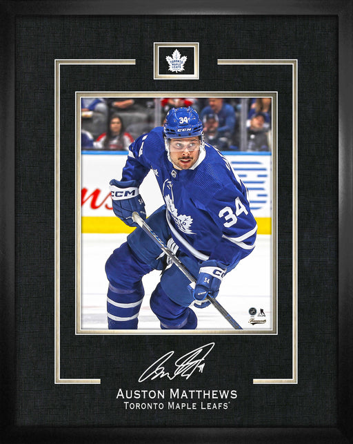 Auston Matthews 16x20 Replica Signature Frame Maple Leafs - Frameworth Sports Canada 